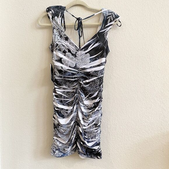 NWT Love Tease Dress Womens Size‎ L Ruched Sleeveless Sweetheart Neck Large New - Picture 6 of 9